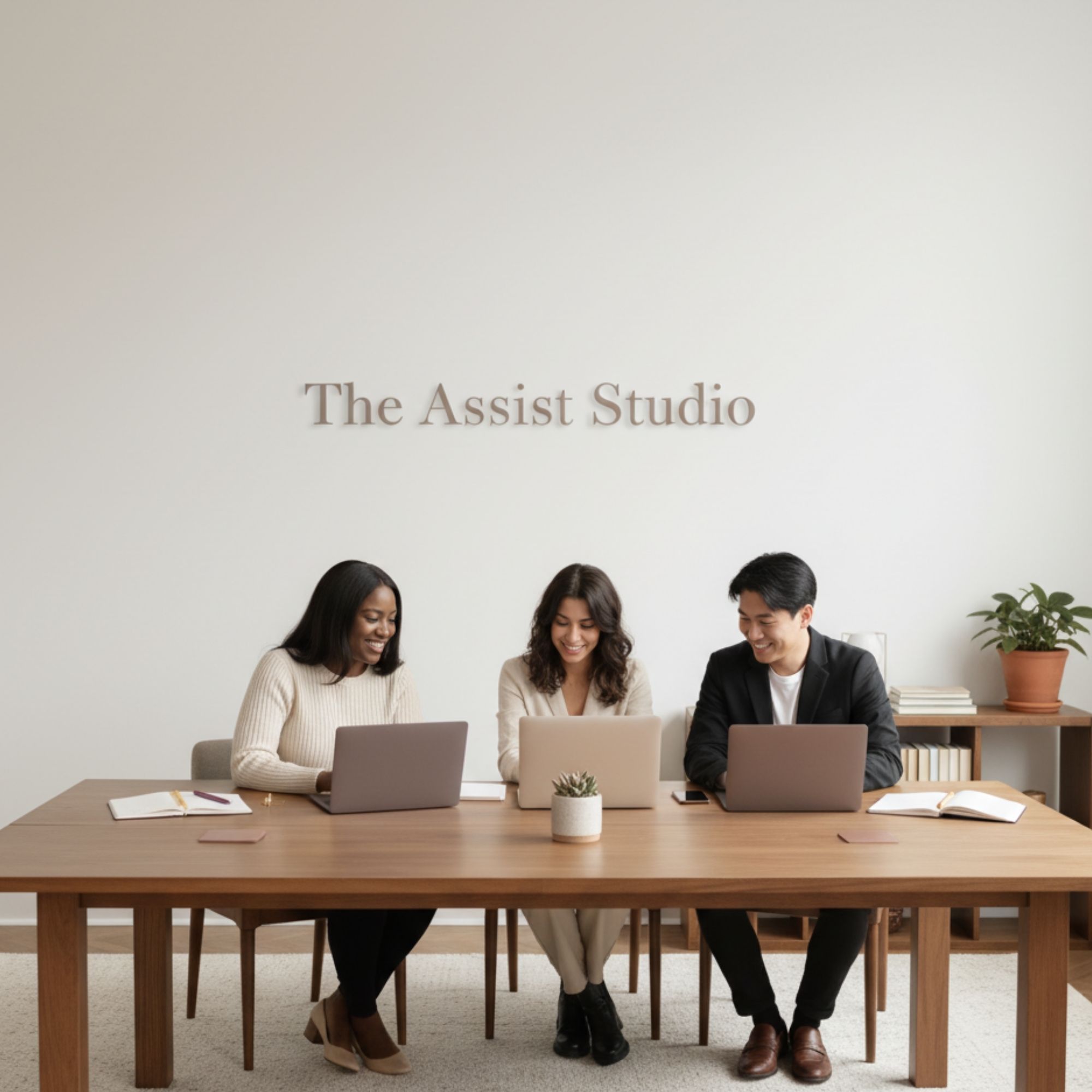 People sitting at a table in a collaborative meeting setting